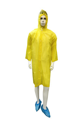 waterproof colorful Disposable Use EVA Raincoat With Elasticated Hood