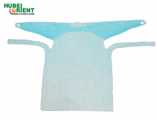 CE Standard Plastic Disposable Protective Gown/Blue CPE Surgical Gown For Hospital/Factory