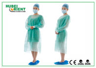 customized PP+PE Waterproof Disposable Medical Isolation Gown With Knitted Wrist