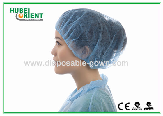 Printed PP Bouffant Disposable Head Cap Non woven Round light weight